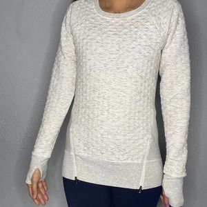Athleta Quilted Sweater Crew Neck Size XXS
